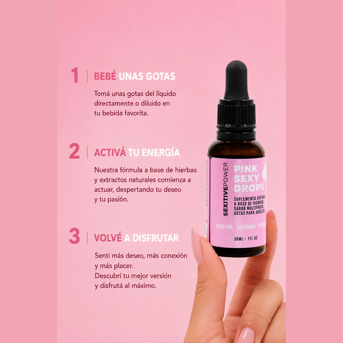 Vigorizante Femenino - Pink Sexy Drops 30 ML
